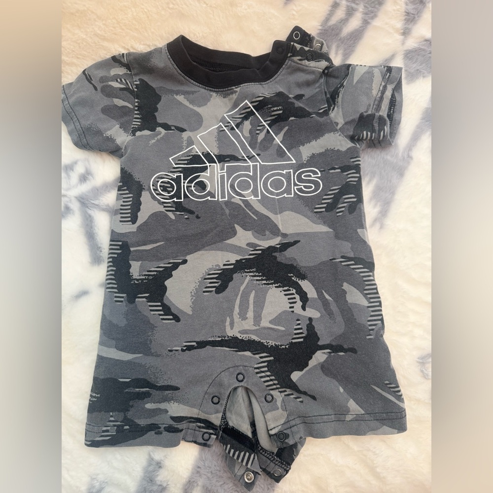adidas Gray Camo Kids One Piece